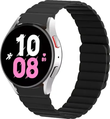 Produktbild von Strap-it Samsung Galaxy Watch 5 - 44mm magnetisches Silikonband (Schwarz)