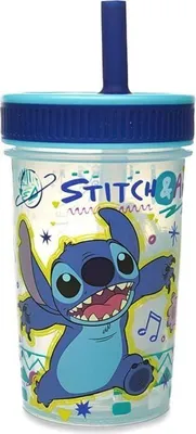 Image de Gobelet à Paille Thermobaby Lilo & Stitch, 420 ml, Anti-Fuite, Sans