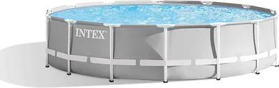 Zdjęcie produktu dla INTEX 26720GN PrismFramePool-Set z pompką, drabinką i plandeką 427x107cm