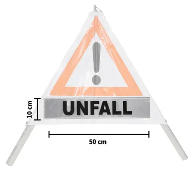 Produktbild von Dönges Klettschild, retroreflektierend, 500 x 100 mm, Aufdruck UNFALL