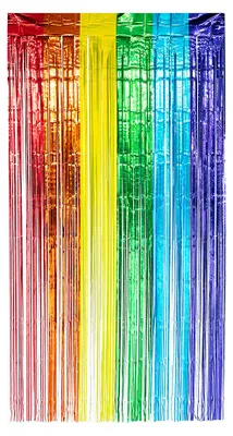 Produktbild von Folienvorhang 100 cm x200 cm bunt Regenbogen