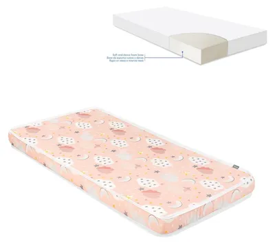Produktbild von Kikkaboo Babybett Matratze Fantasia 140 x 70 cm Reißverschluss, Baumwollbezug orange