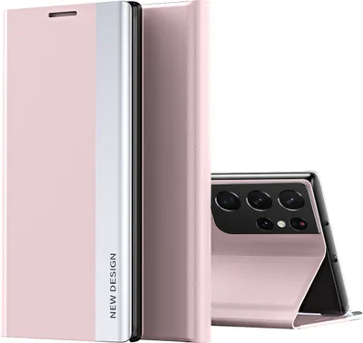 Immagine prodotto di Custodia Galaxy S21 Ultra, LaimTop Finto cuoio Magnetic Flip Stand Custodia per Samsung Galaxy S21 Ultra 5G Rosa