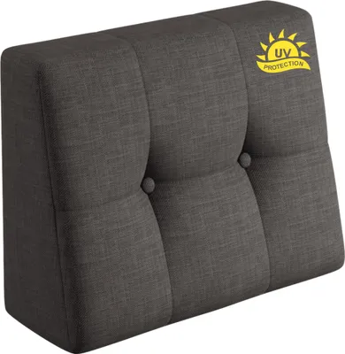 Produktbild von sunnypillow Palettenkissen Verona Rückenlehne gesteppt UV - beständig Seitenkissen 60x40x20/10cm Grey