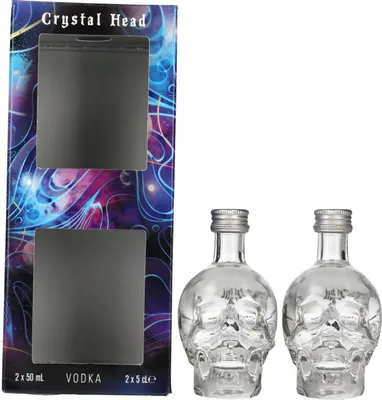 Produktbild von Crystal Head Vodka 40% Vol. 2x0,05l in Geschenkbox