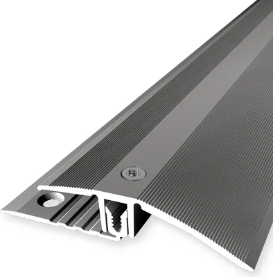 Produktbild von PROVISTON | Übergangsprofil | Laminatausgleich | Breite: 56 mm | Höhenausgleich: 7 - 18 mm | Länge: 900 mm | Aluminiumprofil | Edelstahloptik | 1 Stück