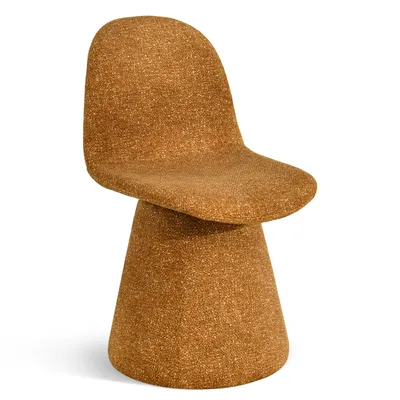 Produktbild von Duhome Esszimmerstuhl aus Bouclé Stoff Polsterstuhl Gepolsterter Sessel mit Rückenlehne Drehstuhl für Esszimmer Wohnzimmer Schlafzimmer, Gelb