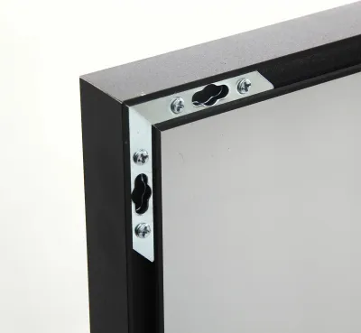 Zdjęcie produktu dla Lustro pełnopostaciowe – lustro stojące – 150 x 40 cm – prostokątne – regulowana podstawa – do montażu na ścianie/do zawieszenia – aluminiowa rama – złote