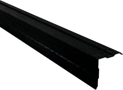 Produktbild von PRECIT Ortgangblech gesickt für Trapezblech Tiefschwarz RAL Shimoco 80µm 9005 1000 mm x 115 mm x 115 mm x 0,5 mm