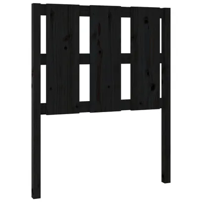Produktbild von vidaXL Kopfteil Schwarz 80,5x4x100 cm Massivholz Kiefer