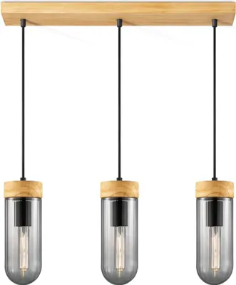 Produktbild von Home Sweet Home Hängeleuchte Capri - Rauchglas - 60x10x132cm