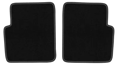 Produktbild von Velours-Fußmatten Hinten für Fiat 500 FL 2013-2019 (Schrägheck) – 2-tlg, Schwarz, passgenau – Wielganizator LUX