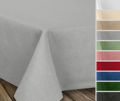 Produktbild von Fleckenabweisende bügelfreie Tischdecke mit Lotuseffekt, Leinenoptik, Farbe und Größe wählbar,Hellgrau