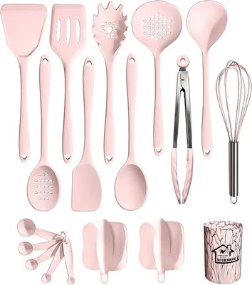 Produktbild von Famanu Küchenutensilien Set - 18-teiliges Silikon Set