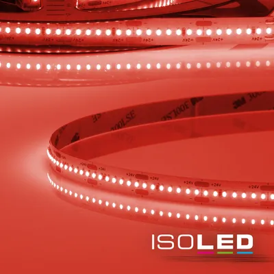 Produktbild von ISOLED LED CRI9R Linear10 Flexband Streifen, 24V, 10W, IP20, rot, 300 LED/m