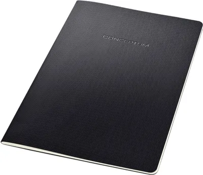 Produktbild von Notizheft Conceptum A6 64 Seiten Softcover kariert 80g black Packung mit 5 Stück