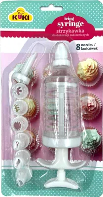 Obrázok produktu pre Striekačka na zdobenie tort s 8 špičkami Kuki