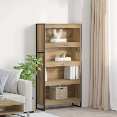 Obrázek produktu pro Maison Exclusive – Knihovna, 80 x 30 x 155 cm, materiál: dřevotříska, ruční výroba, barva: dub