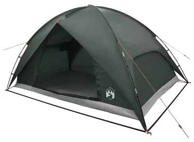 Produktbild von vidaXL Campingzelt mit Regenhaube wasserdicht 4 Personen Olivegrün