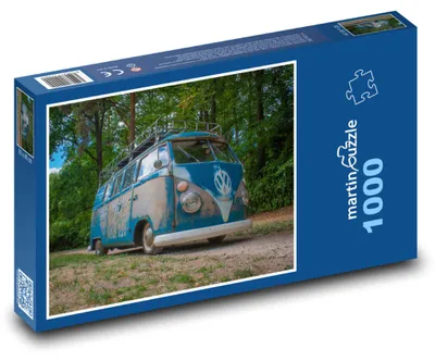 Zdjęcie produktu dla Puzzle 1000 Niebieski retro autobus - martinpuzzle