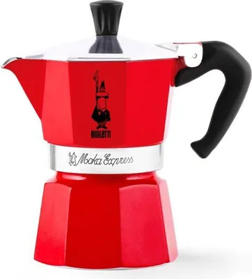 Immagine prodotto di Caffettiera italiana Bialetti La Mokina, 1 tazza, 40 ml, rossa, per tutti i tipi di fornelli tranne quelli a induzione
