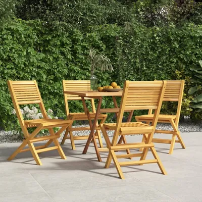 Produktbild von Gartenstühle 4 Stk. Klappbar 47x62x90 cm Massivholz Teak , Gartenstühle Design 2024