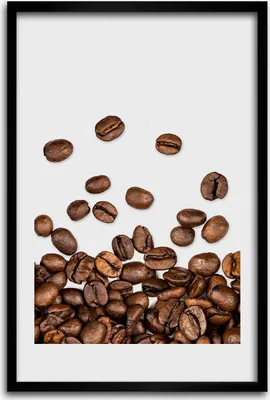 Produktbild von Bild - Bilderrahmen - 40 cm x 60 cm - MDF - Rahmen - Wandkunst - Körner Kaffee