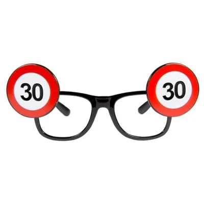 Produktbild von 30. Geburtstag Verkehrsschild Brille