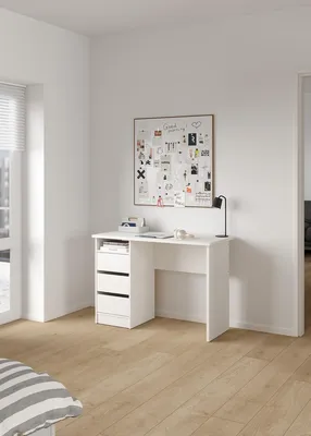 Obrázok produktu pre Písací stôl Function Plus s 3 zásuvkami, farba: biela