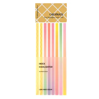 Produktbild von Ordinate-Frühlingsmärchen Farbenrauch Lange Sticky Notes | Haftnotizen Tabs | Streifen zum highlighten | Textmarker | Lesezeichen