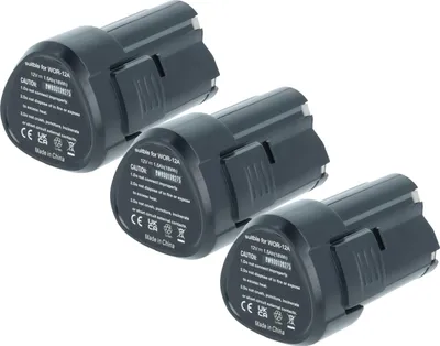 Produktbild von vhbw 3x Akku Ersatz für Worx WA3503, WA3509 für Werkzeug (1500 mAh, Li-Ion, 12 V)