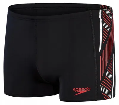 Produktbild von Speedo - "Tech Pnl Asht" Badeshorts für Herren IG5223 (S) (Schwarz/Rot/Weiß)