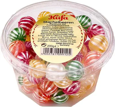 Obrázok produktu pre Küfa egreše ovocné farebné ovocné cukríky 5 druhov 200g