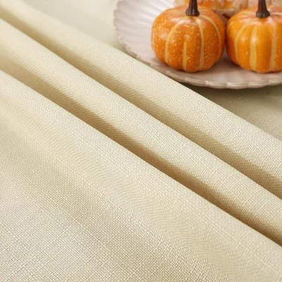 Produktbild von Famanu Tischdecke in Leinenoptik, waschbar, mit Lotuseffekt, rechteckig, 140 x 180 cm, wasserabweisend, beige