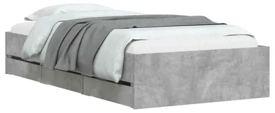 Produktbild von Bettgestell mit Stauraum Grau Sonoma 80 x 200 cm Holzwerkstoff