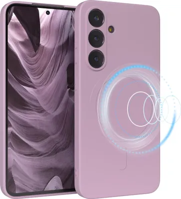 Produktbild von EAZY CASE - Silikonhülle magnetisch für Samsung Galaxy S25 FE, Hülle Silikon, weich stoßfeste Magnet Handyhülle, Schutzhülle mit Kameraschutz, TPU Bumper in Lila