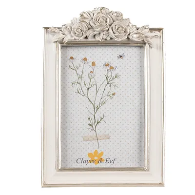 Produktbild von Clayre & Eef Bilderrahmen 10x15 cm Weiß Polyresin
