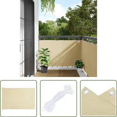 Immagine prodotto di The Living Store Schermo privacy da giardino crema 600x90 cm PVC