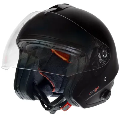 Produktbild von RF-730 Bluetooth Jethelm Motorradhelm Jet Motorrad Roller Bobber Helm rueger Schwarz Matt S (55-56)