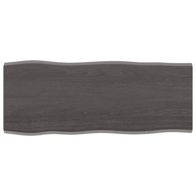 Image de vidaXL Plateau de table 100x40x2 cm Chêne massif traité bord d'arbre