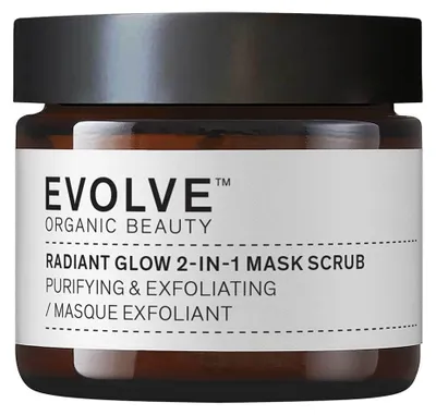 Zdjęcie produktu dla Evolve Organic Beauty Maska peelingujaca do twarzy Radiant Glow 2 w 1