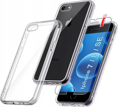 Zdjęcie produktu dla Etui do iPhone 7 | 8 | SE | 2020 | 2022 | WZMACNIANE CLEAR CASE 2MM + Szkło