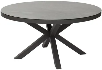 Produktbild von LC Garden »Bondino« Dining Gartentisch rund Ø150x75cm anthrazit mit Glas-Keramik Tischplatte