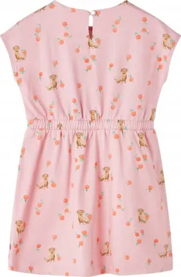 Image de vidaXL Robe pour enfants avec ceinture orange clair 116