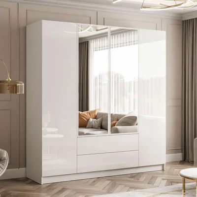 Produktbild von Kippbarer Kleiderschrank AUREL 4D2SZ mit Spiegel