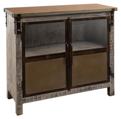 Immagine prodotto di MASSIVMOEBEL24 | credenza in legno di Mango 100x40x90 marrone laccato HEAVY INDUSTRY #227