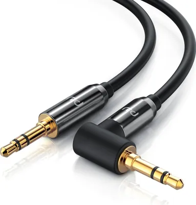 Produktbild von Primewire AUX zu 3,5-mm-Klinke Audio-Kabel 90° gewinkelt, HiFi Klinkenkabel Verbindungskabel  für Audiogeräte - 5m