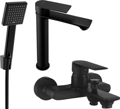 Produktbild von Mexen Royo R45 Badewannenset, Schwarz - 72213R45-70
