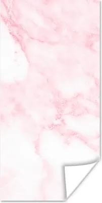 Produktbild von MuchoWow® Poster Marmor - Weiß - Rosa - Chic - Marmoroptik 80x160 cm - Kinderzimmer