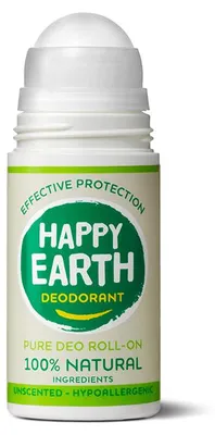 Productafbeelding van Happy Earth Natural Deodorant Roller Unscented 75 ml